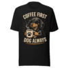 unisex-staple-t-shirt-black-front-6a08d9fc896ac.png Coffee First t-shirt