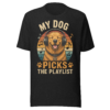 My Dog Picks the Playlist – Funny Music Dog T-Shirt | Retro Vintage Pet Lover Tee