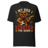 unisex-staple-t-shirt-black-heather-front-6a08c860ada52.png My Dog Started The Band | Funny Rock Dog Graphic Tee