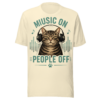 unisex-staple-t-shirt-natural-front-6a08e2ad79644.png Music On Cat t-shirt